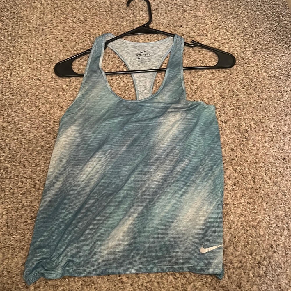 blue nike dri-fit tank top